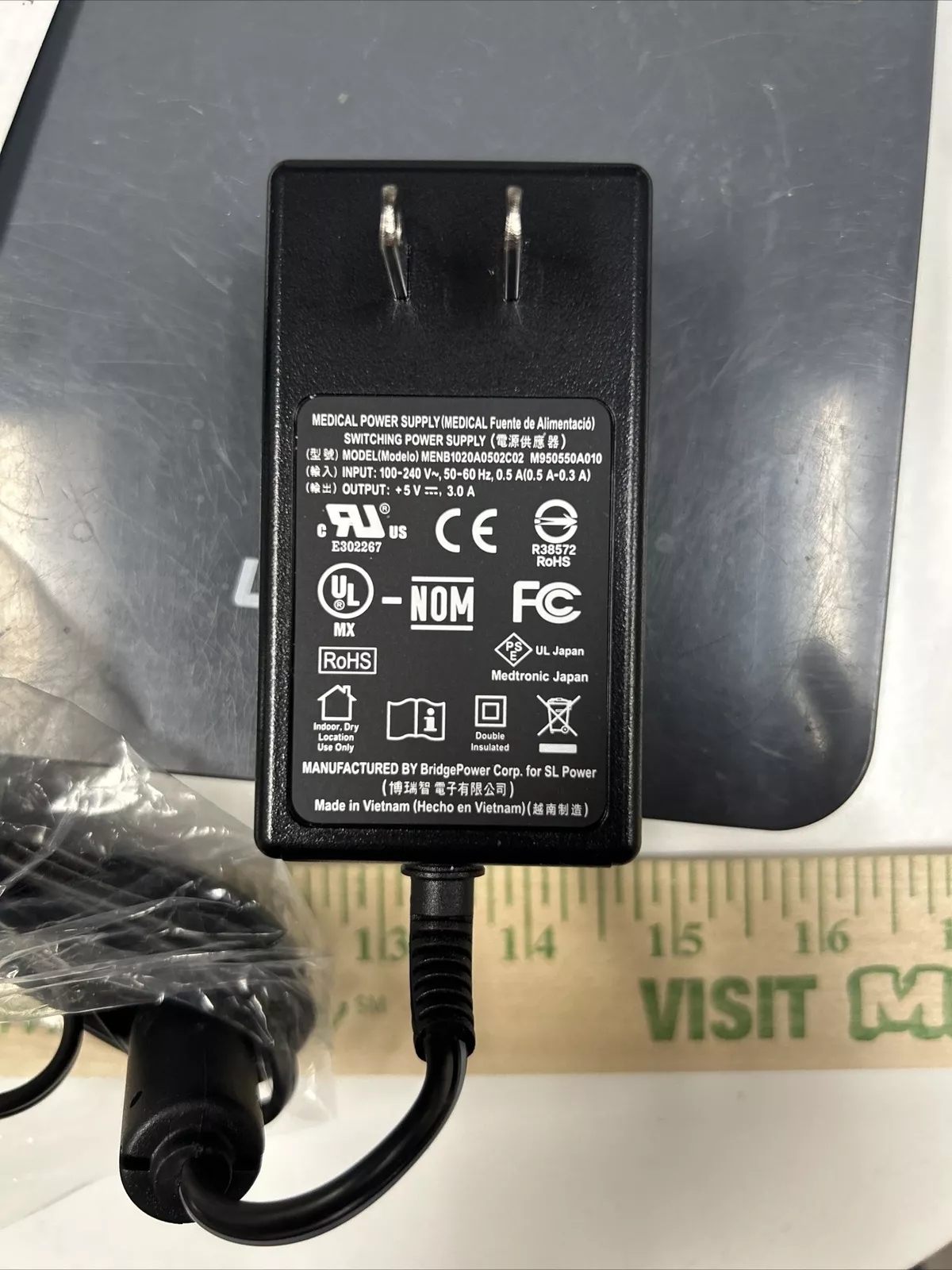*Brand NEW*Genuine Medical 5V 3A 15W AC-DC Adapter Power Supply Wide Range MENB1020A0502C02